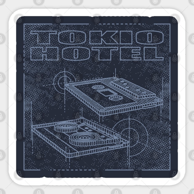 Tokio Hotel - Technical Drawing Sticker by Vector Empire